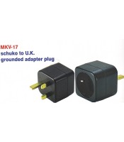 Schuko to U.K. grounded adapter plug