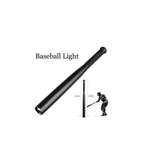 Baseball Bat Shape Aluminum LED Flashlight Tactical Torch Lamp Self Defense