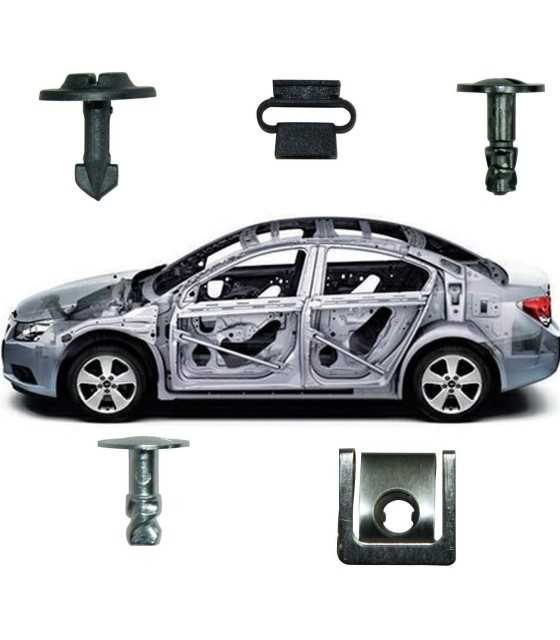 Car Panel Push Fasteners Retainers Clips Pin Clip Nut Placement Moulding Assortments Kit For Audi/VW Engine