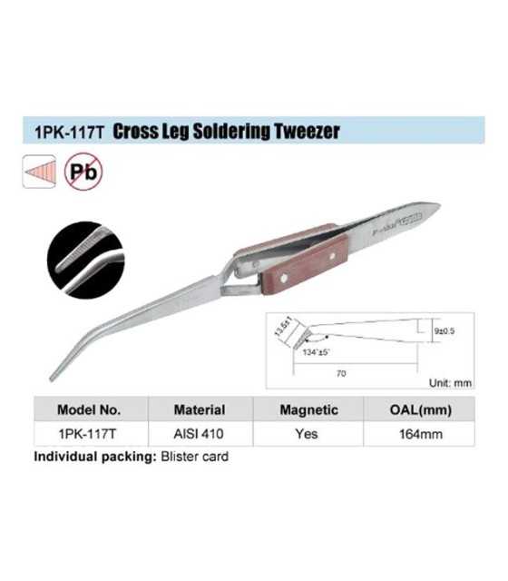 1PK-117T Cross-Leg Soldering Tweezer