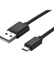 USB CABLE 2.0 FOR ANDROID CHARGING-DATA 1m BLACK COLOR BAG O..