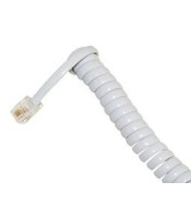 HANDSET SPIRAL CABLE 4P4C 1.5m WHITE