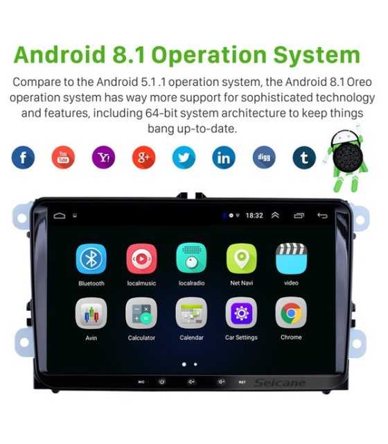 VW - 9`ANDROID GPS ΑΥΤΟΚΙΝΗΤΟΥ 2DIN MULTIMEDIA