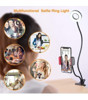 Photo Studio Selfie LED Ring Light with Cell Phone Mobile Holder for Youtube Live Stream Makeup Camera Lamp