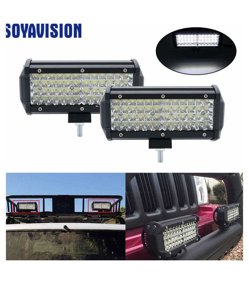 Willpower 2PCS 4 in Suqare Spot LED Work Light Bar 27W for Off- Road Van  Jeep SUV Truck Car ATV 4WD 4x4 RV UTE Tractor Vehicle Boat Driving Work