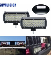7\\" 144W LED Work Light 12V Led Beams Quad Rows Led Bar Car Off road 4x4 Flood Spot Light Accessories For Motorcycle SUV 4WD...