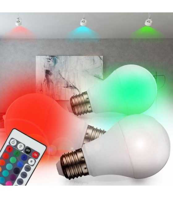 (LED) light bulb E27 7W Globo 10675 with remote RGB