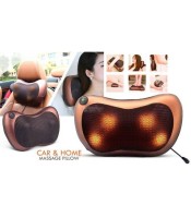 Electric Massager Heat Therapy Eight Nodes Neck Kneading Massage Pillow - Brown EU Plug, Eight Massage Nodes