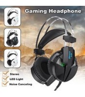 MISDE H9 Stereo Sound Gaming Headset with LED Light - Black
