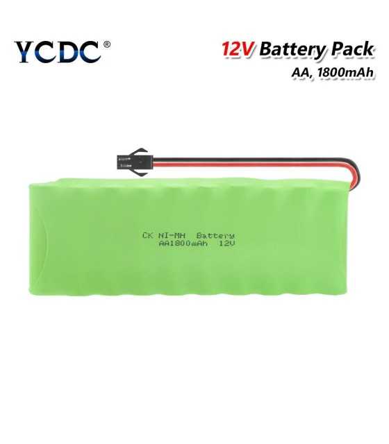 Ni-MH 10xAA Replacement Battery Pack 12V 1800mAh With Tamiya L6.2/SM Connector For RC Helicopter Car