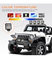 77w car led headlight yellow and white color square led work light for truck SUV offroad 4X4