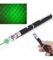 Professional Green Light LED Laser Pointer (4lens) Black