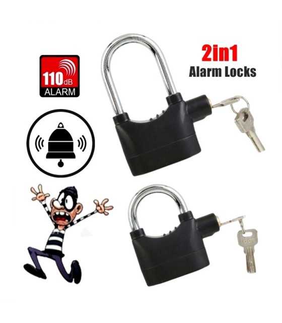 JAGAN HARDWARE Exclusive Alarm Lock with Long and Small Lock Handle