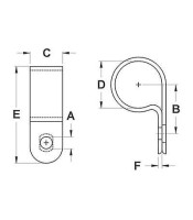 PLASTIC CABLE SCREW CLAMP 6.35 UC-1