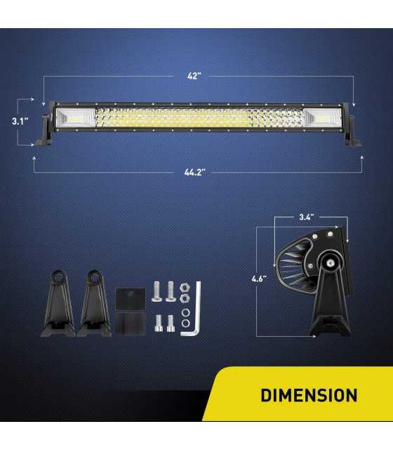 42inch 3-Row 648W LED Light Bar Offroad Combination Beam