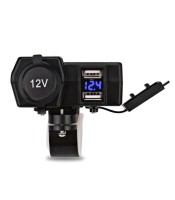 Motorcycle Dual USB Charger + Voltmeter