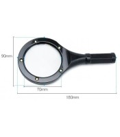 Handheld 3.5 x LED magnifier with 70 mm diameter for senior citizens and students