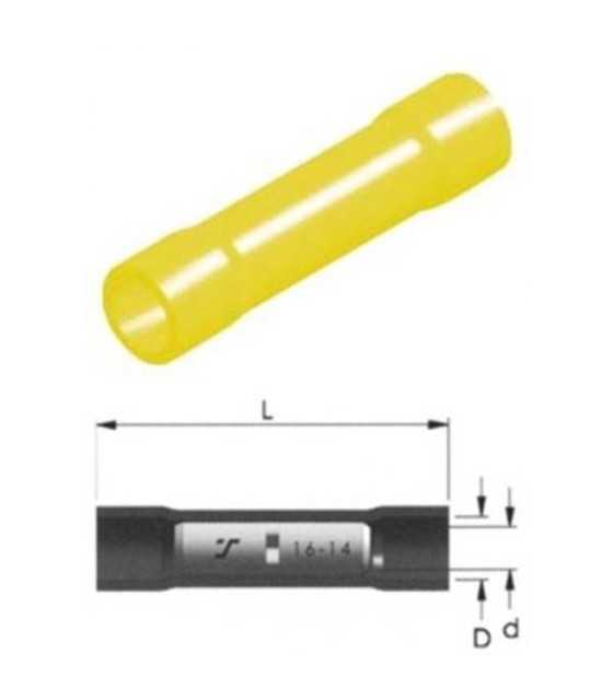 CABLE CONNECTOR INSULATED YELLOW 5.5mm