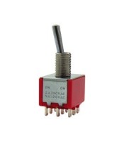 MINI TOGGLE SWITCH ON-OFF-ON 2A/250V 9P MTS-303-A1