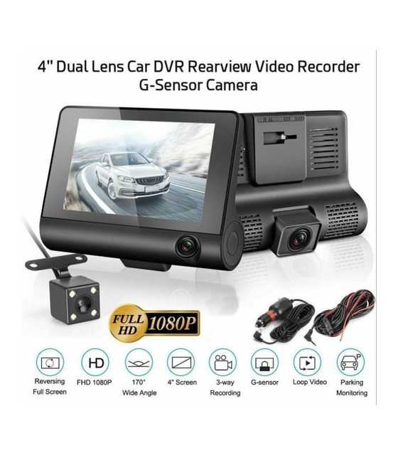 WDR Car Dual Dvr Lens Camera Video Recorder