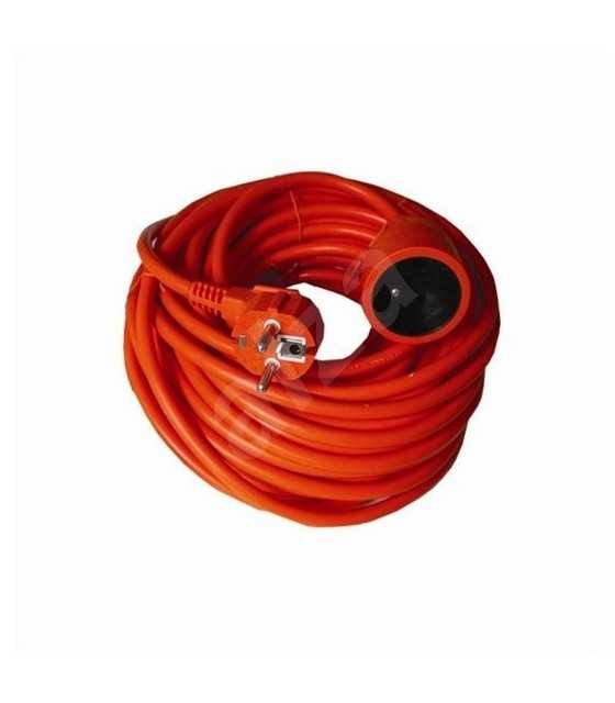 Solight Extension Cable, 1 socket, orange, 20m