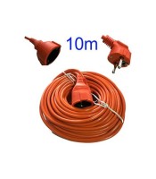 Extension Cable, 1 socket, orange, 10m