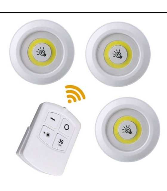 Tap Light with Remote (3PCS + 1 REMOTE)