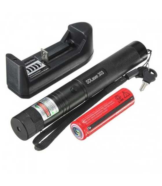 Green Laser Pointer Pen Adjustable Focus Laser Torch Focusable Burning Star Pointer Flashlight