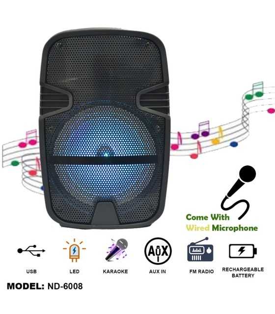 8\\&quot; BLUETOOTH PORTABLE SPEAKER WITH KARAOKE SYSTEM