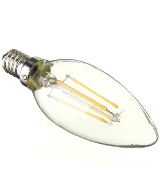 LED Bulb 6W Filament E14 Clear Cover Candle 6400K