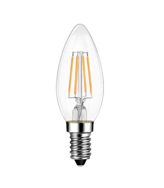 LED Bulb 6W Filament E14 Clear Cover Candle 6400K