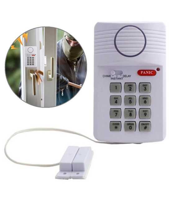 Security Keypad Door Alarm System With Panic Button For Home Shed Garage Caravan