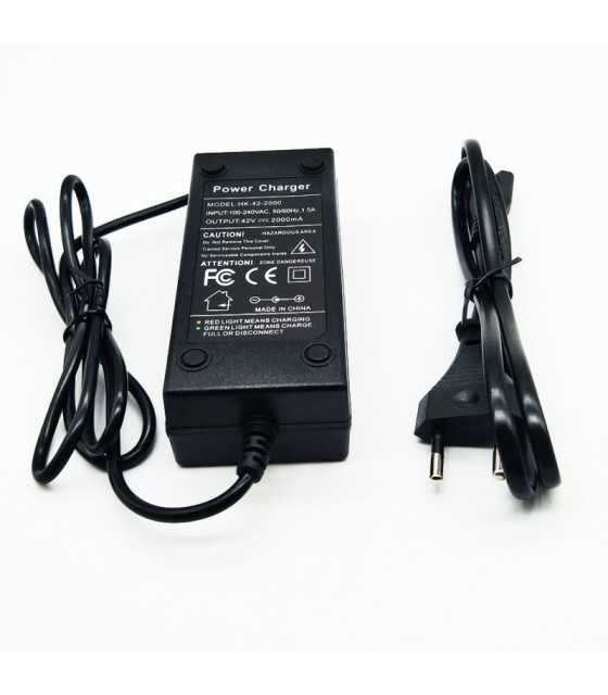 36V 2A battery charger, Output 42V 2A Charger - Input 100-240 VAC Lithium Li-ion Li-poly Charger For 10Series 36V Electric Bike