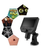 4.3\\" LCD 8-LED 3.6MP 1-600x Portable LCD Digital Microscope Support 64G SD Card