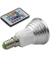 E14 RGB LED 3 W LEDs, Household Furniture Jewellery Multi-Coloured 16 Color Changing With 24 Key Remote Controller