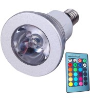 E14 RGB LED Colour Changing Light Bulb with Remote Control