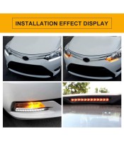 LED DRL Daytime Running Lights White with Turning Signal Lights Yellow Amber for car trucks