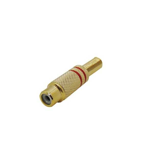 FEMALE RCA ZINC AND PTFE GOLD PLATED