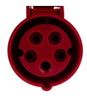 32A, 400V, Cable Mount CEE Socket, 3P+N+E, Red, IP44 - 225-6