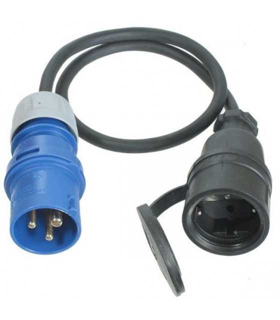 MALE INDUSTRIAL PLUG 3P 16A CABLE TO FEMALE 16A 9007 IP44 PCE
