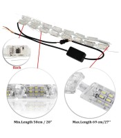 2PCS Car LED Crystal Water Lamp With Telescopic Steering 12V Car-styling DRL Lamp Universal Daytime Running Light
