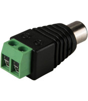 FEMALE RCA ADAPTOR TO 2P SCREW TERMINAL BLOCK