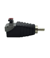 MALE RCA ADAPTOR TO 2P SCREWLESS TERMINAL BLOCK