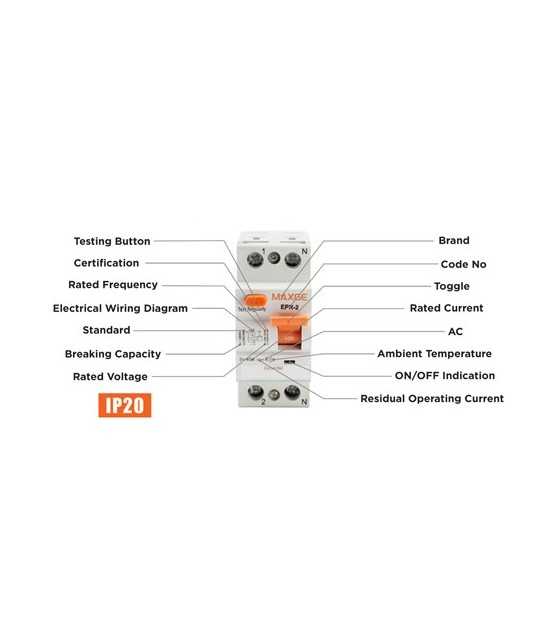 Residual Current Circuit Breakers sr6hm 2P 40A/30MA A Fi Switch