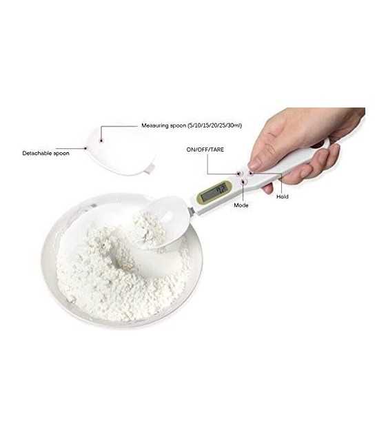 Electronic Measuring Spoon Adjustable Digital Spoon Scale Weigh up 1-500g Digital Kitchen Spoons Large LCD