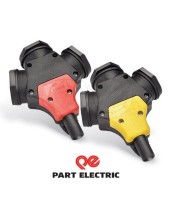 3 outlet electrical portable rubber connector