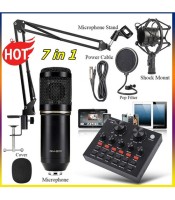Комплект кондензаторен микрофон BM800 с V8 PC гласов чат, пеене, предаване на живо