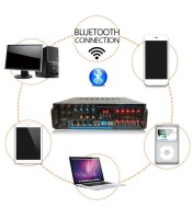 Hifi Power Amplifier BT-326A Bluetooth Amplificador 12V/220V Car Home Theater Audio Amplifiers Support FM USB SD Card