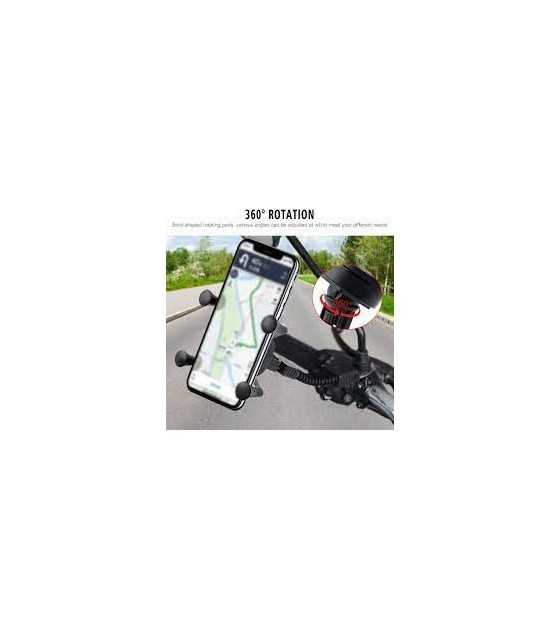 Motorbike Mobile Phone Holder Mount X Grip Clamp for Smartphone GPS
