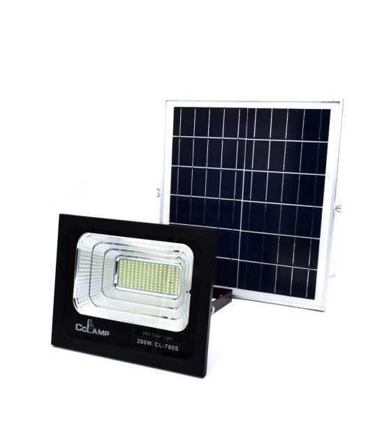 cl-780s Solar Προβολέας 200W με Φωτοβολταϊκό Πάνελ, Τηλεκοντρόλ και ΧρονοδιακόπτηΦΩΤΟΒΟΛΤΑΪΚΑ